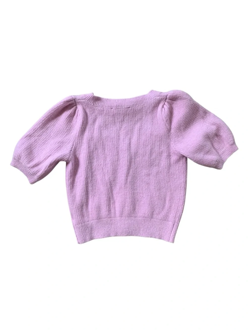 ASTR Pink Puff Sleeve Cardigan Jeweled Buttons Coquette Cottagecore Top S - Picture 3 of 5